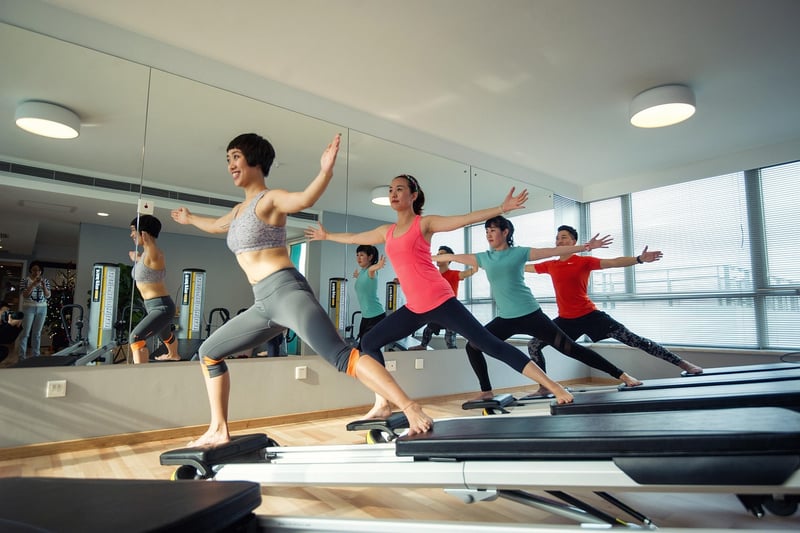 Woman Doing Pilates Reformer